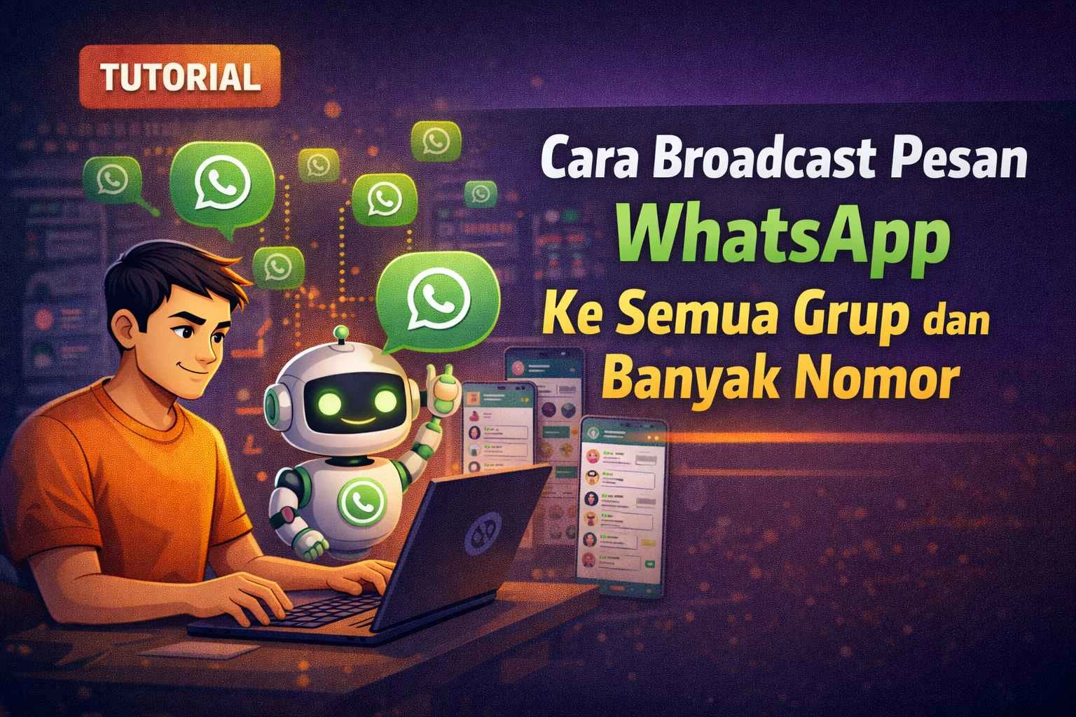 Cara Broadcast Pesan WhatsApp Ke Semua Grub dan Banyak Nomor